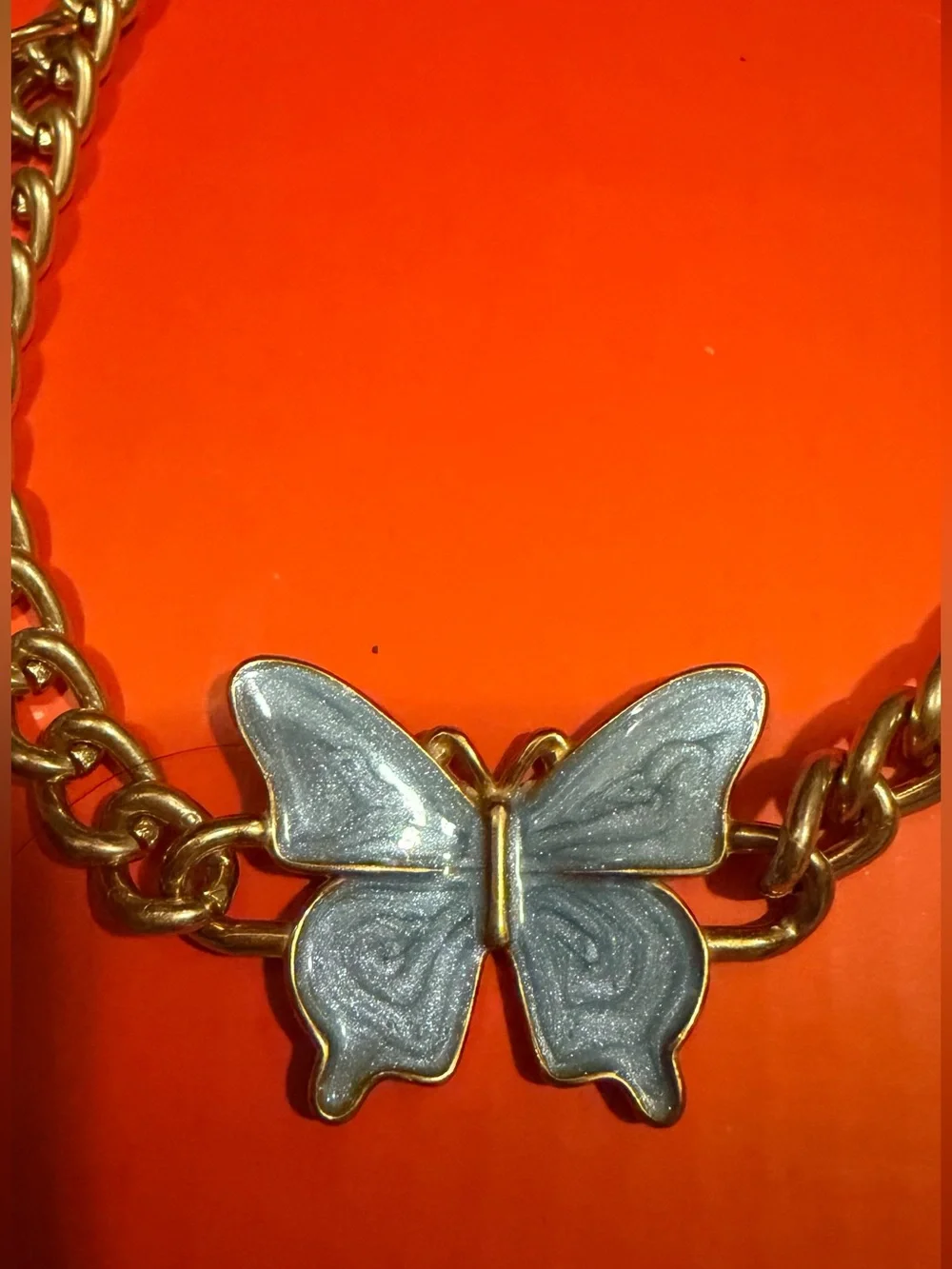 Designer inspired bag charm chain.
